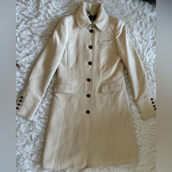 J. Crew Jackets & Blazers - J Crew Double Cloth Italian Thinsulate long wool Coat Size T6 Artic Winter White